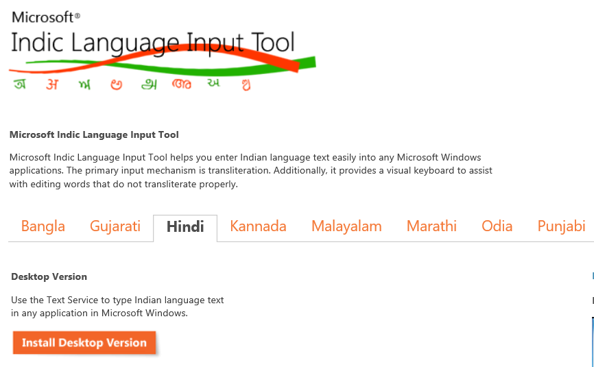 Microsoft indic hindi software download free